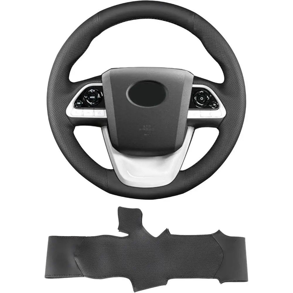 

Чехол на руль, нескользящий, дышащий, из микрофибры, с кожаной отделкой