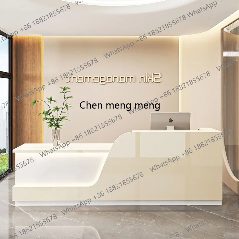 package installation modern front desk company checkout page counter small bar dental clinic clothing store reception desk