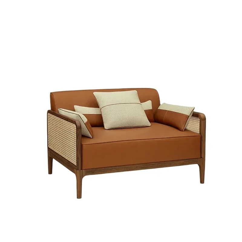 Furniture Modern Simple Leather Living Room Light Luxury High-end Villa Whole House Furniture Sofa