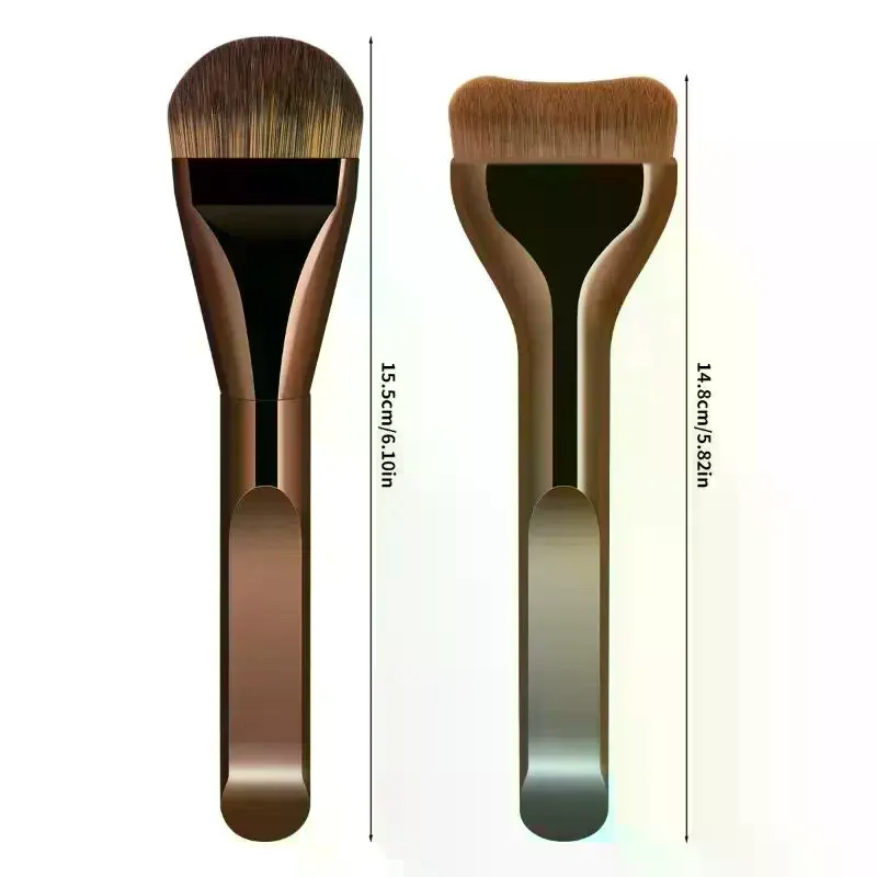 Juego de brochas de maquillaje para base, cepillo ultrafino para máscara superior para crema líquida, cosméticos, herramienta de belleza para mezclar, regalo Premium, 1/2 Uds.