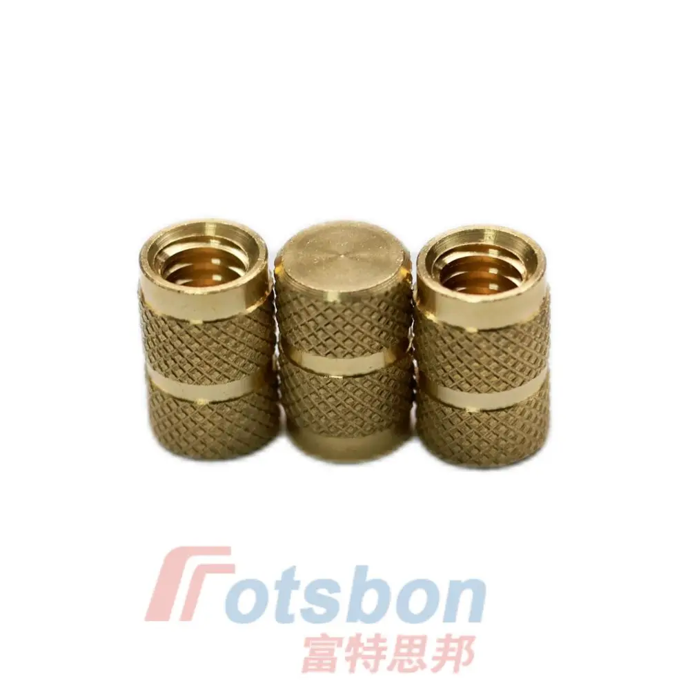 Brass/SUS/Aluminum Copper Hot Melt Injection Molding Knurl Insert Nut Embedded Blind Hole IBB/IBC/IBA-440/632/832/024