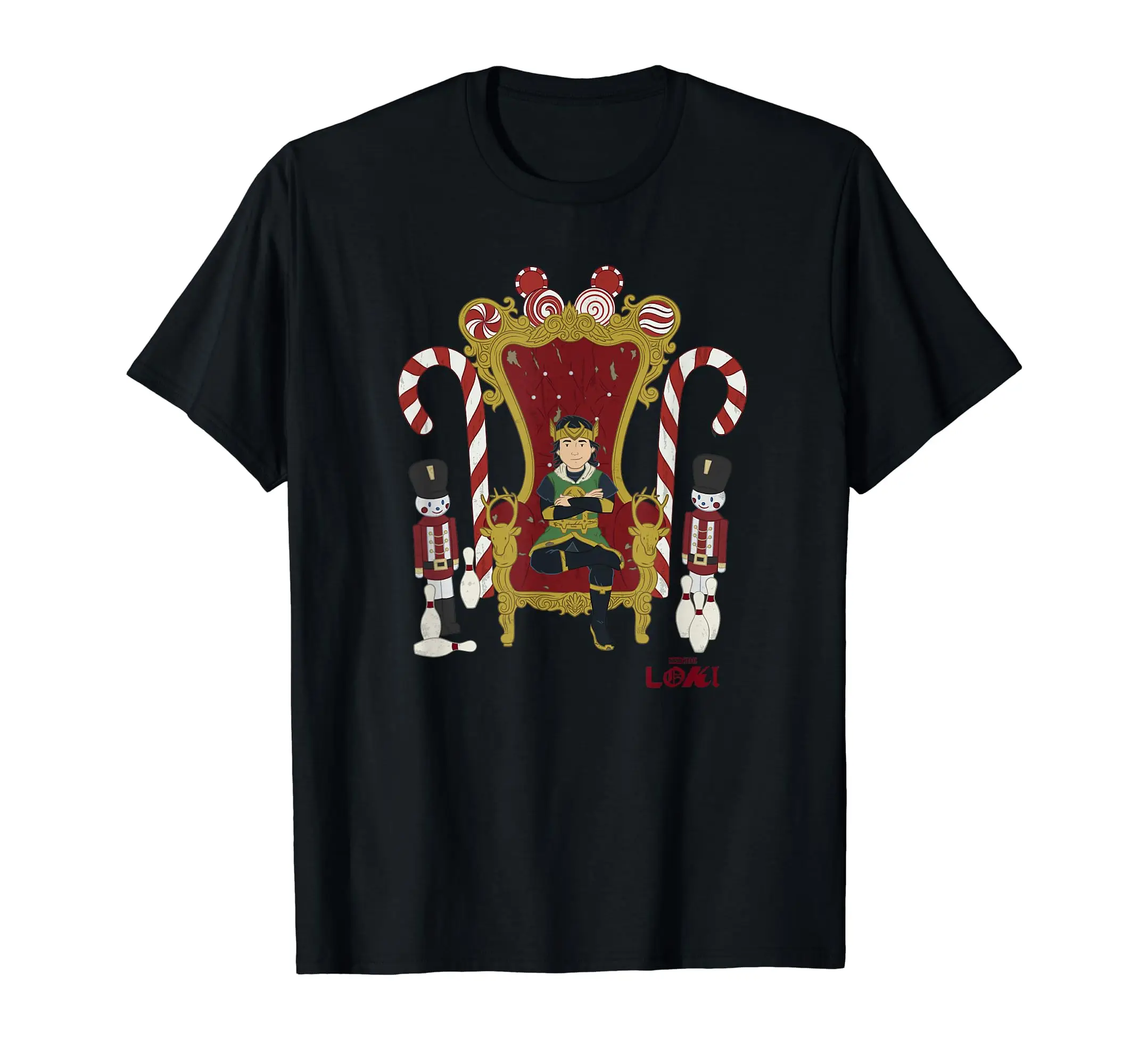  Loki Kid Loki On The Christmas Throne T-Shirt