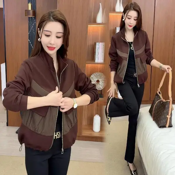 

Faionable Свободная верхняя одежда для женщин Long Sve 2024, осенний новый модный топ, закрывающий живот, ранняя осень