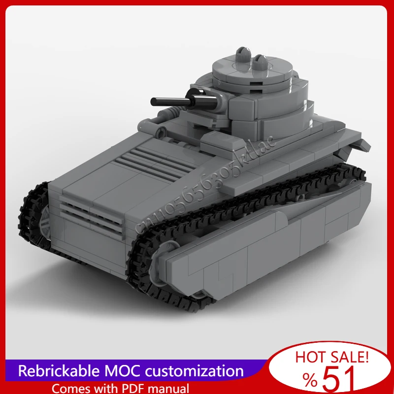 

397 PCS MOC Customize Battle Series Vs.Kfz.31 Light Towed Armored Vehicle Model Assembled Educational Creative Kid Toy Xmas Gift