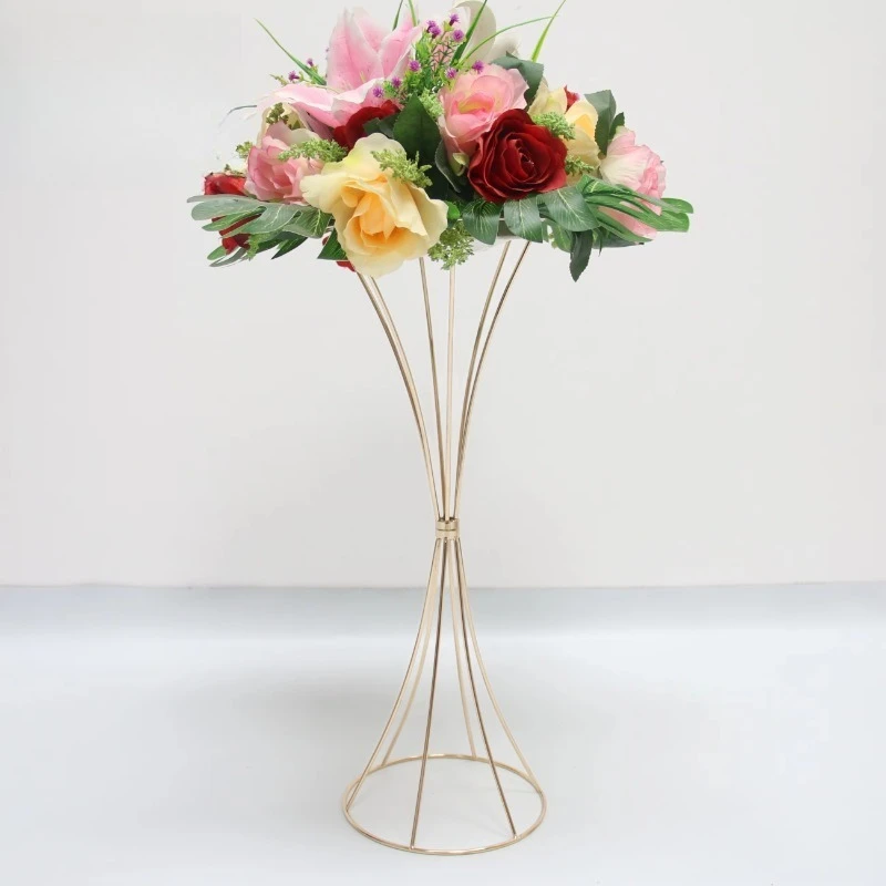 Modern Gold Metal Geometric Floral Stand Wedding Event Birthday - Floral Design
