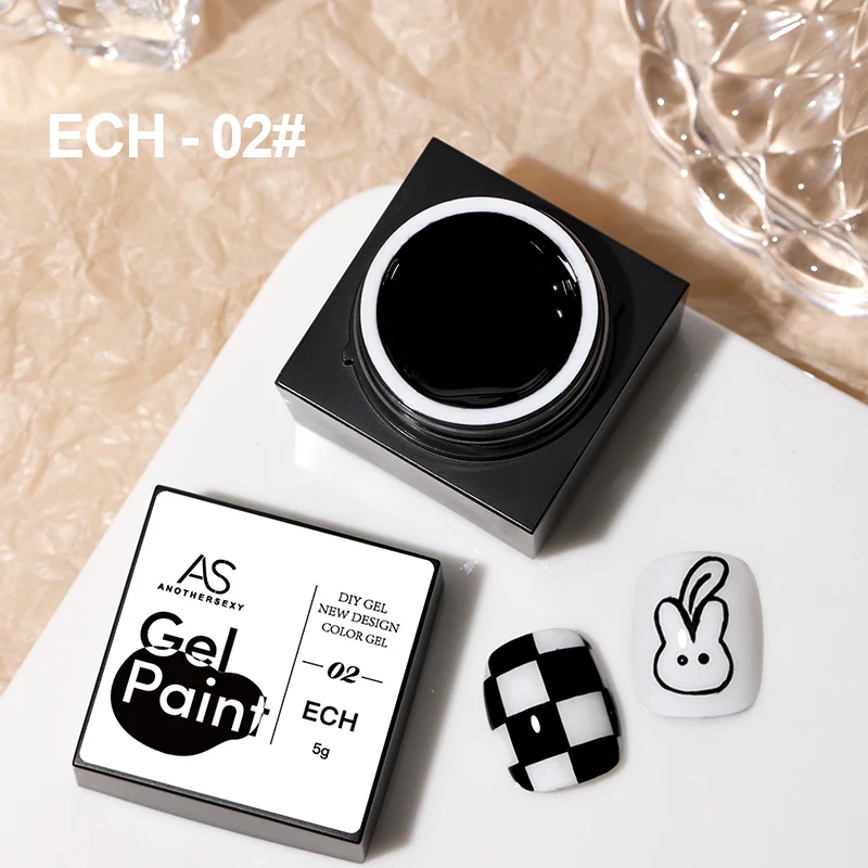 AS Sliver Metal Effect Line Flower Drawing Gel Soak Off Transparente Farben 5g Painting Gel Polish UV Nail Art Gel Lack