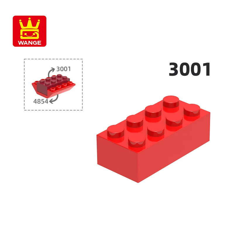 Wange-Briques de construction hautes à 8 trous pour enfants, pièces compatibles avec le bricolage, assemblage de jouets, 2x4, 3001g, 40 pièces, 100