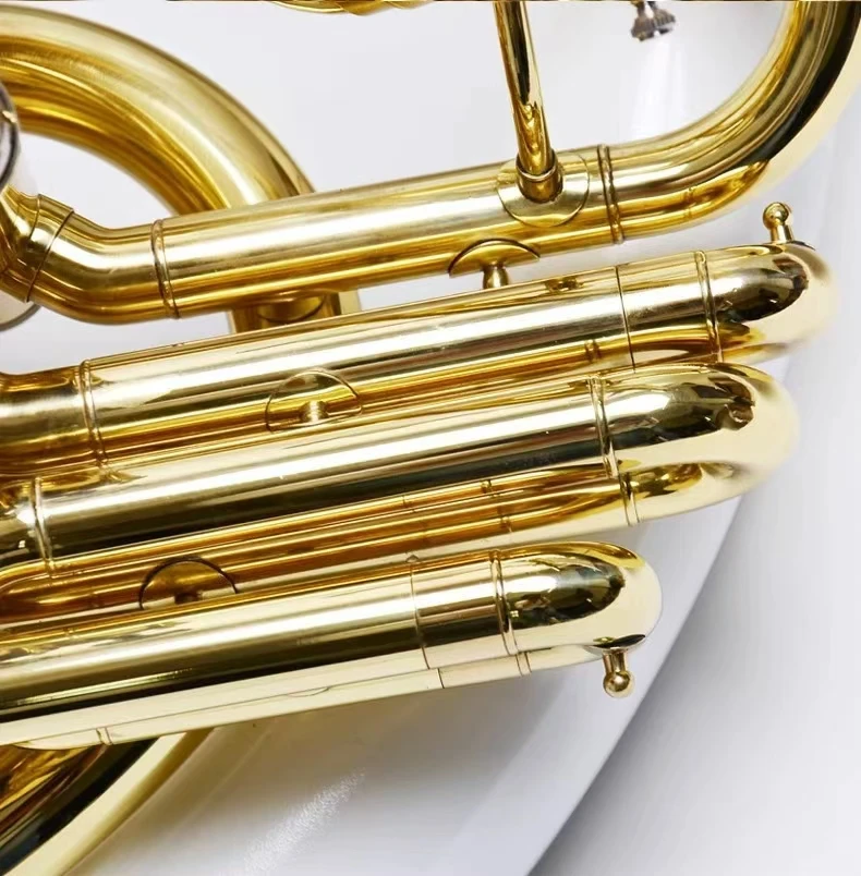 Profesjonalny instrument dęty Bb sousaphone OEM Factory Złoty lakier / Posrebrzany