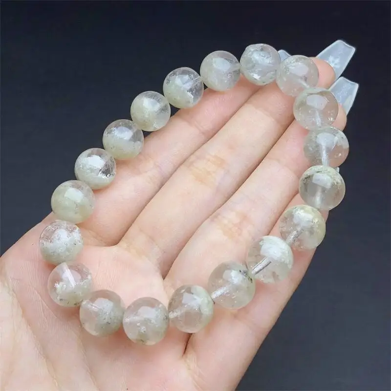 10MM Natural Garden Quartz Bracelet String Charms Handmade Fortune Energy Bangle Mineral Woman Amulet Jewelry Gift