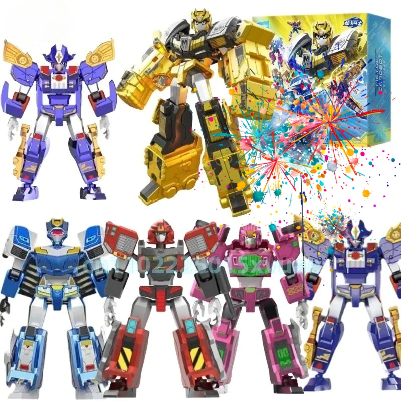 

NEW SEMBO METAL CARDBOT Building Block Anime Black Gold Version Ultimate Blue Cop Assembling Movable Model Toys Children's Gift