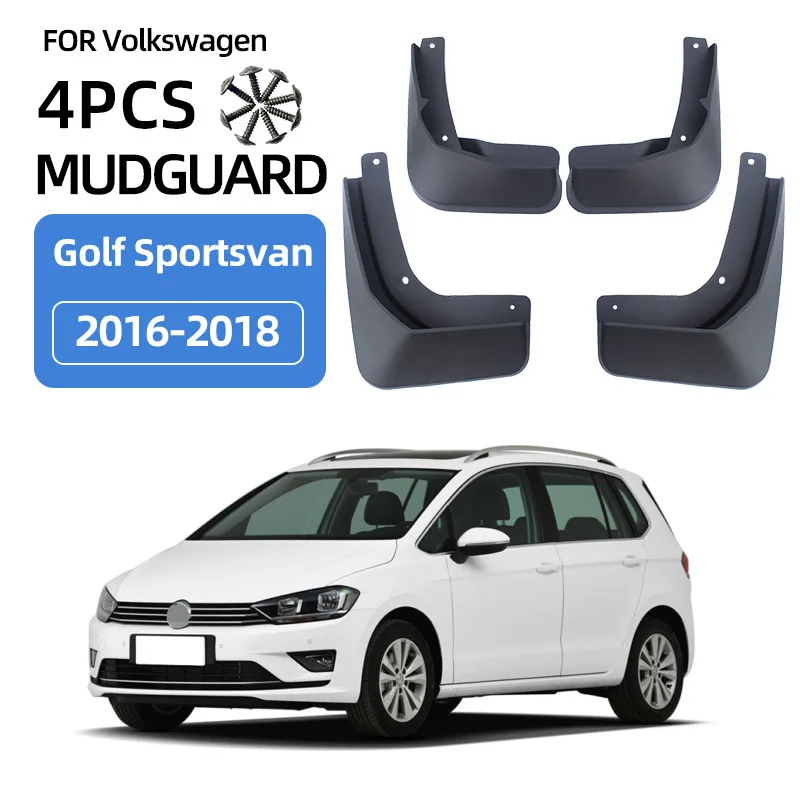 For Volkswagen Golf Sportsvan 2016-2018 Splash Guards Mud Fender Decorative Mudguards Flap Accessories Tires