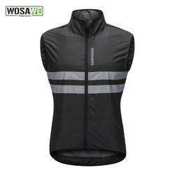 WOSAWE Men Autumn Cycling Vest Windproof Lightweight Windbreaker Gilet for Hiking Runing Fishing