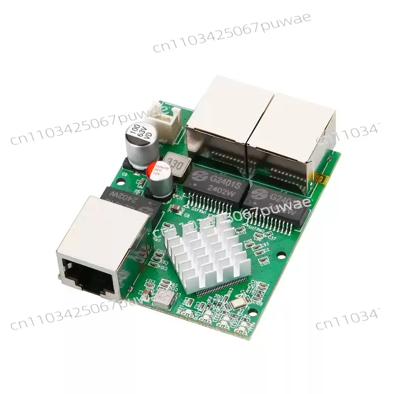 3-Port Full Gigabit Micro Switch Module Ethernet Port PCB Board Display Screen Port Video Transmission Motherboard