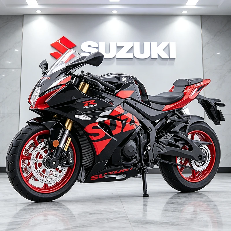NEW 1/12 Suzuki GSX1000R GSX-1000R Alloy Motorcycle Model Vehicle Collection Sound and Light Off Road Autocycle Car Model