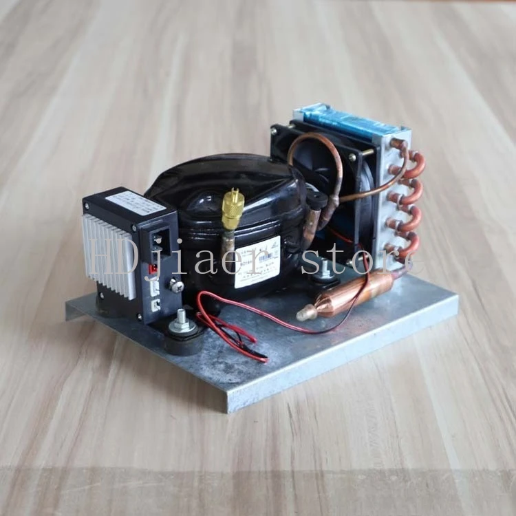 DC compressor condensing unit miniature refrigeration unit air-cooled refrigerator unit R134a12V24V