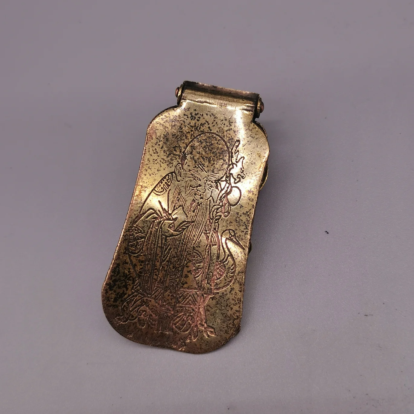 Chinese brass brass small goldfish shoehorn