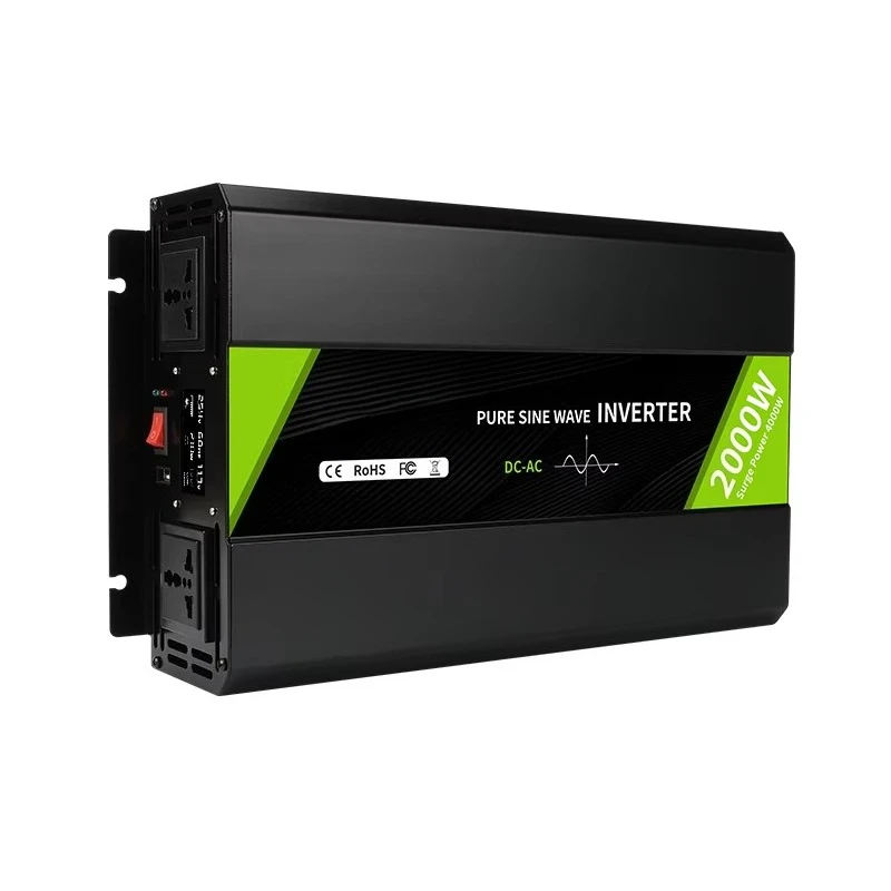 Factory Sale 2000W Power Inverter DC 12V 24V 48V to AC220V 230V 240V 110V 120V Pure Sine Wave Inverter