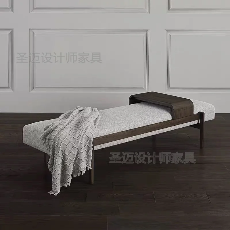 Cute Wooden Foot Stool Pouf Salon  Seat Space Saving Step Stool Living Room Decoration