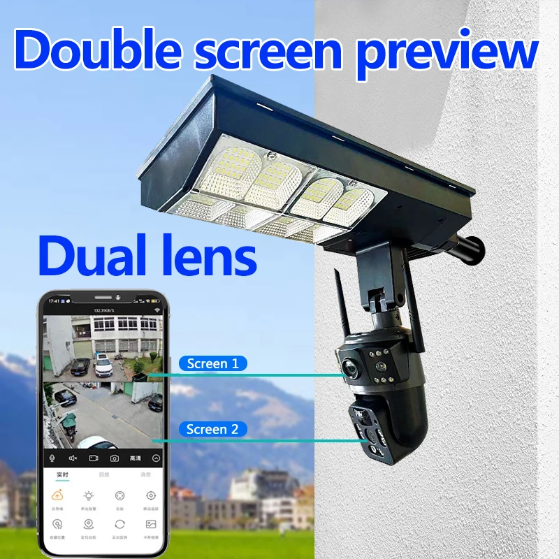 Wifi Solar Outdoor Camera Night Vision Weatherproof Cloud Data Storage Low Power Human Motion Tracking Two Way Talk Camera