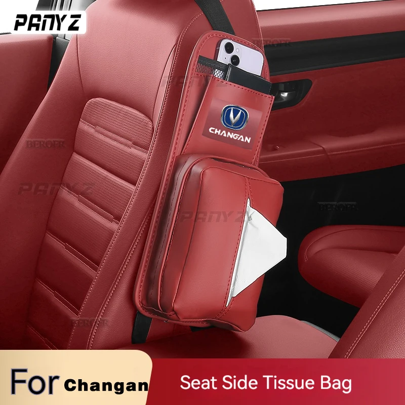 For Changan CS75 Plus CS95 CS35 Alsvin CS15 CS85 CS55 Eado CX20 CX70 Car Seat Side Organizer Bag Sundries Tissue Storage Pocket