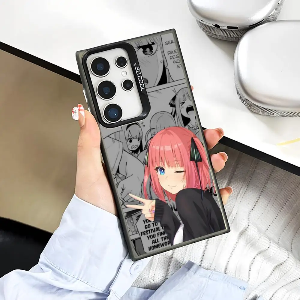 Anime Nakano Nino Phone Case for Samsung Galaxy A57 56 55 54 52 37 36 35 34 27 26 25 17 16 5G Colorful Silver Cover