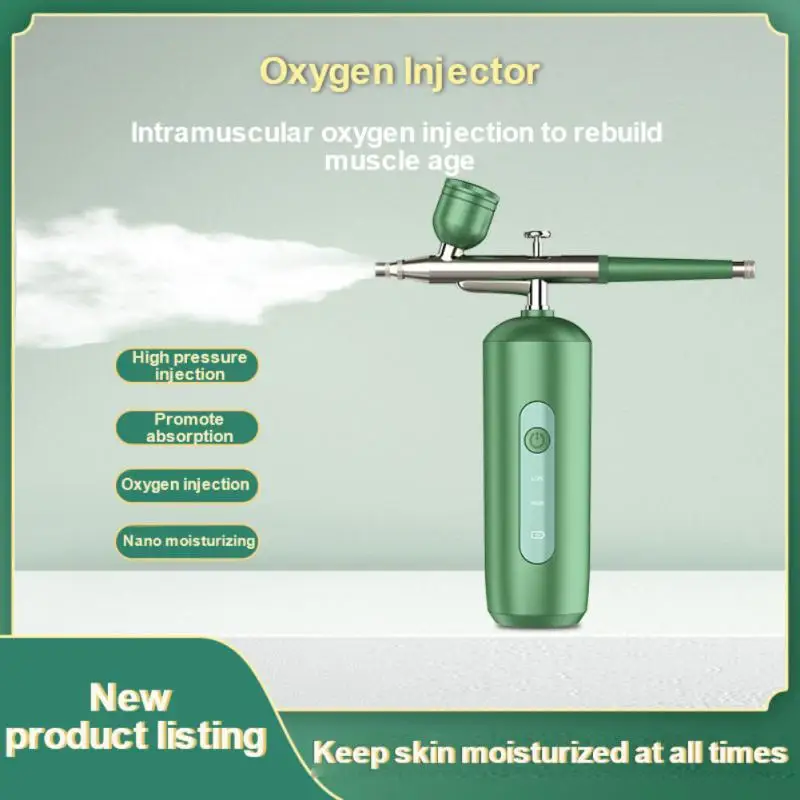 High Pressure Oxygen Injector Pores Face Cleaning Steamer Beauty Airbrush for Tattoo Nail Art Mist  Nano Sprayer Nail Art Paint