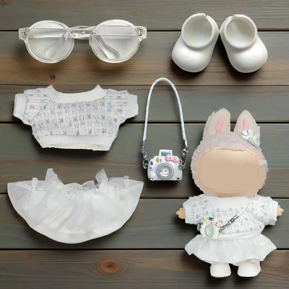 

Одежда для 17 см Labubu Gen I II III Idol куклы для сидения, рождественская одежда, аксессуары для свитеров для Кореи Kpop Exo