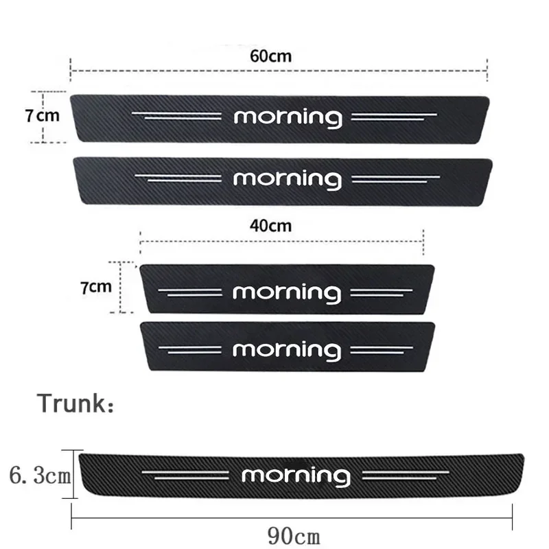 Uszczelka do drzwi samochodu naklejka ochronna pasek progowy z włókna węglowego do drzwi bagażnika z Logo KIA rano osłonka na zderzak taśma odporne