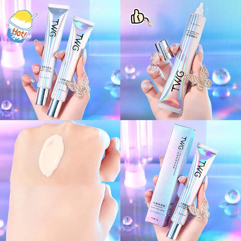 Crème hydratante pour le visage W4U8, apprêt, maquillage, isolation, pores invisibles de la peau, étiquettes cosmétiques, correcteur, éclaircissant, teint