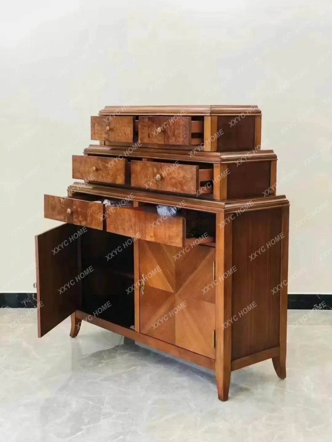 Classic American side cabinet storage chest