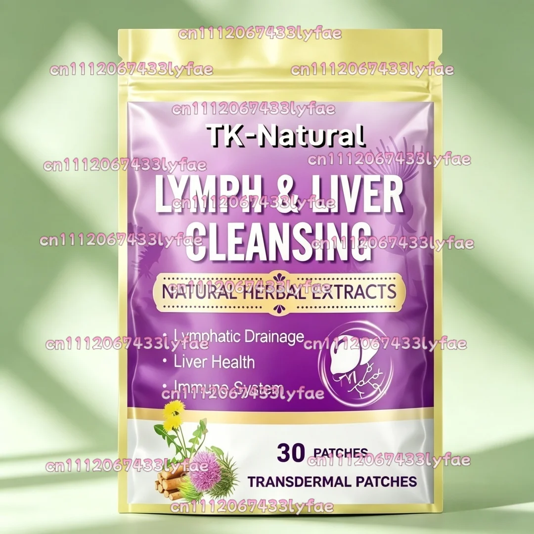 30 Patches Lymphatic Drainage andLiver Cleanse Detox & Repair Transdermal Patches Lymph-Liver Cleanse Detox Immune & Health