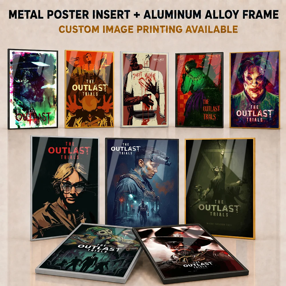 The Outlast Trials Framed Metal Print Customized Atmospheric Fear Design Wall Art Made For Game Room And Player Collector Gift