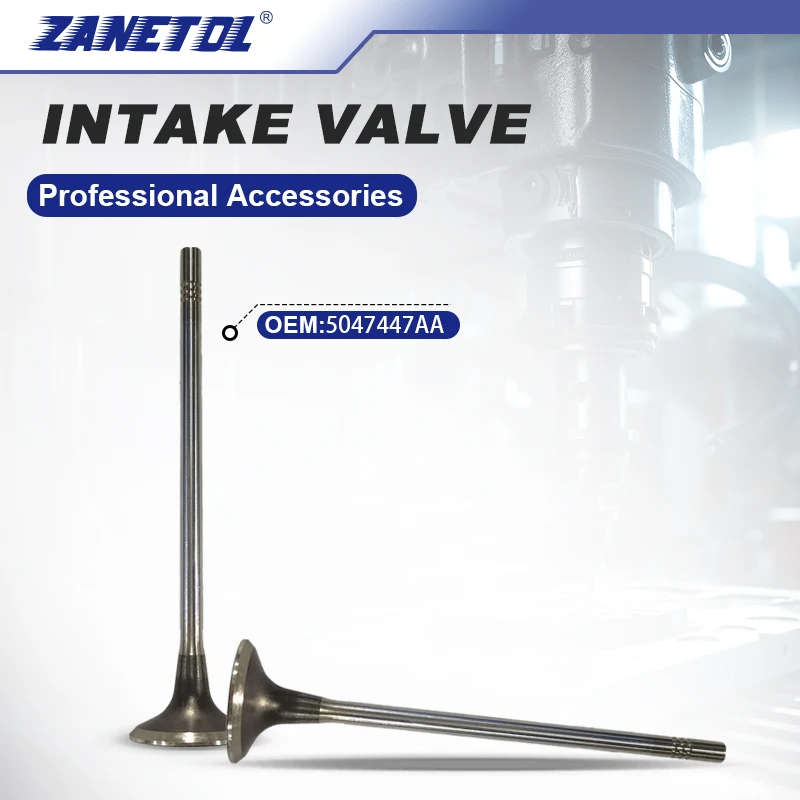 

5047447AA 5047446AA 68453300AA ZANETOL Exhaust Valves for JEEP Cherokee 2.4L KL K4 M4 2013~2000 Dodge Journey 2009 Chrysler 300C