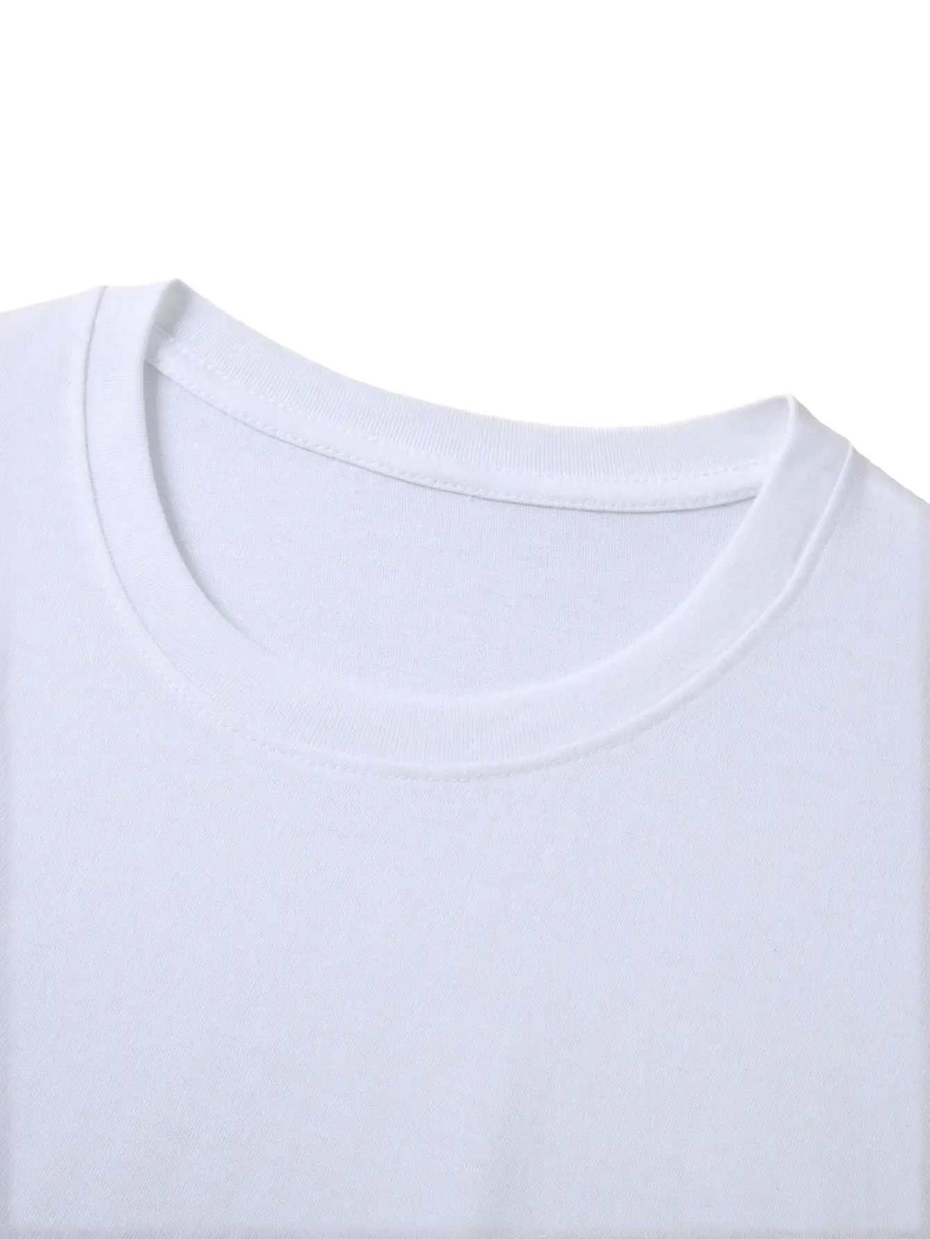 Men's 100% Pure Cotton Crew Neck Long Sleeve T-Shirt, Loose Fit, Fashion Pattern Print, Casual Versatile Top for Spring & Autumn view 3