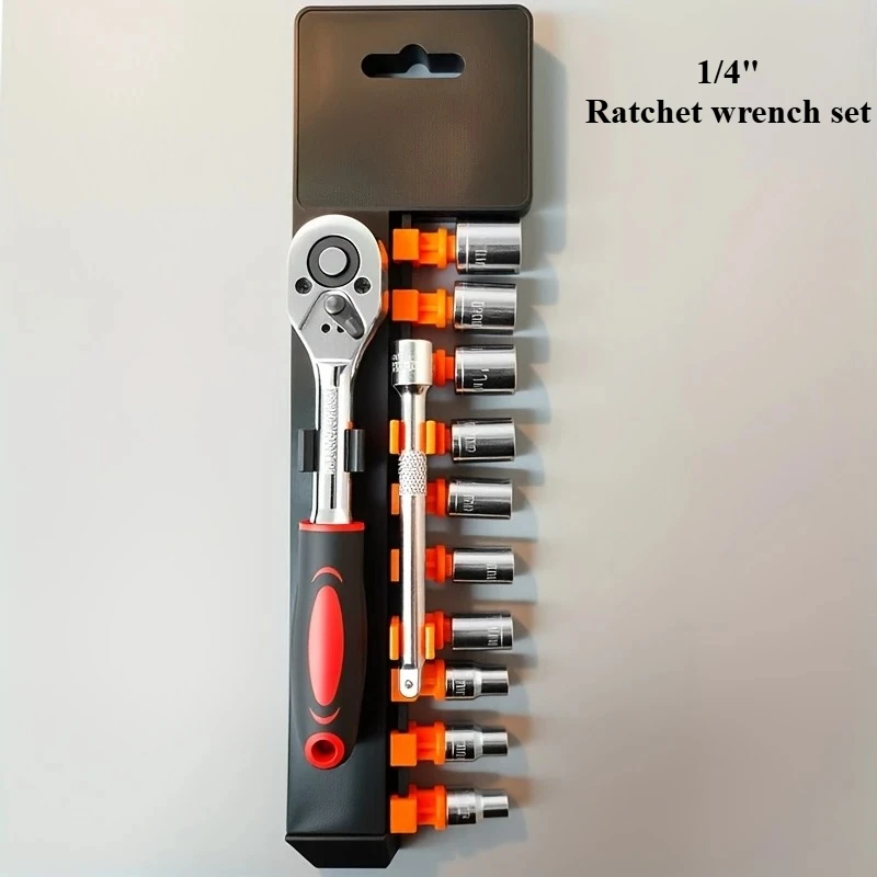 

Socket Wrench 12PCS Set Extension Rod Multi-function Ratchet Spanner Set Car Motorcycle Repair Hand Tool Set