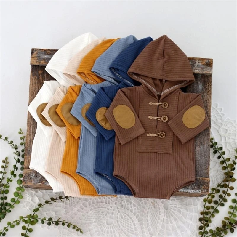 J15U 0-2M ملابس أطفال مصورة هودي سويت شيرت لحديثي الولادة زي صور استوديو الصور #5