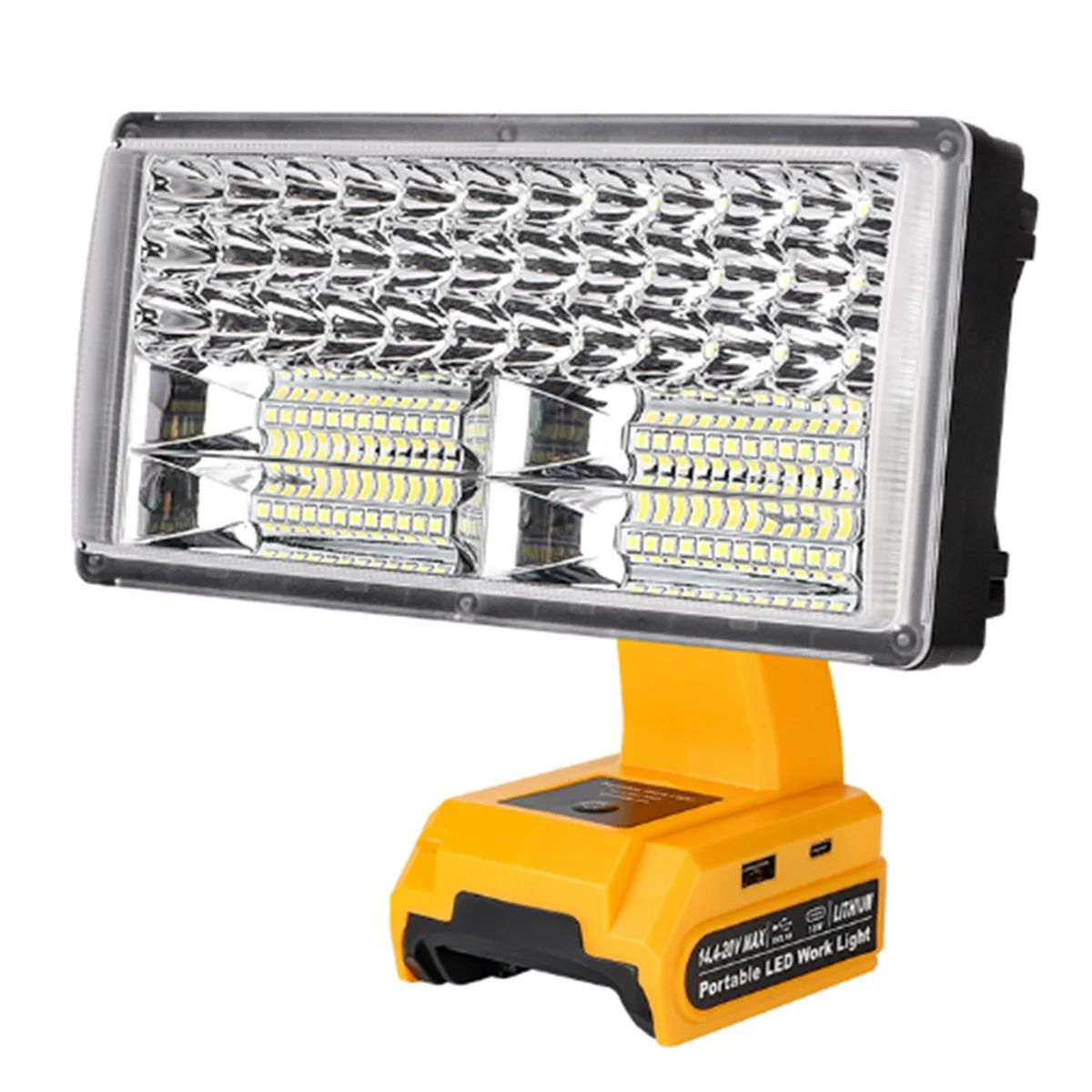 Wireless LED Work Light for Dewalt 14.4-20V Li-Ion Battery Floodlight Spotlight Outdoor Lighting Flashlight