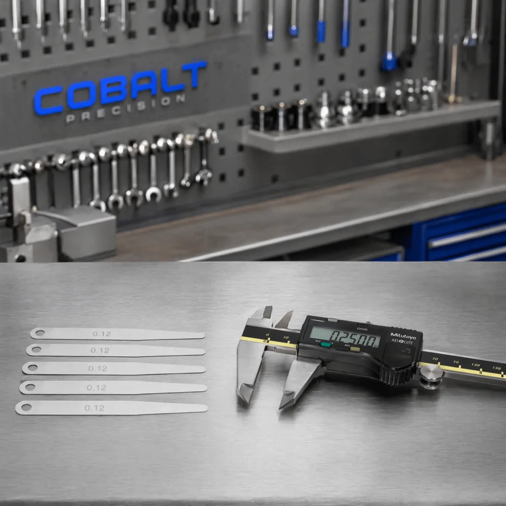 5pcs 0.12mm Thickness Feeler Gauge Set Metric System Silver Thickness Measurement Tool Carbon Steel Metric Filler Gauge
