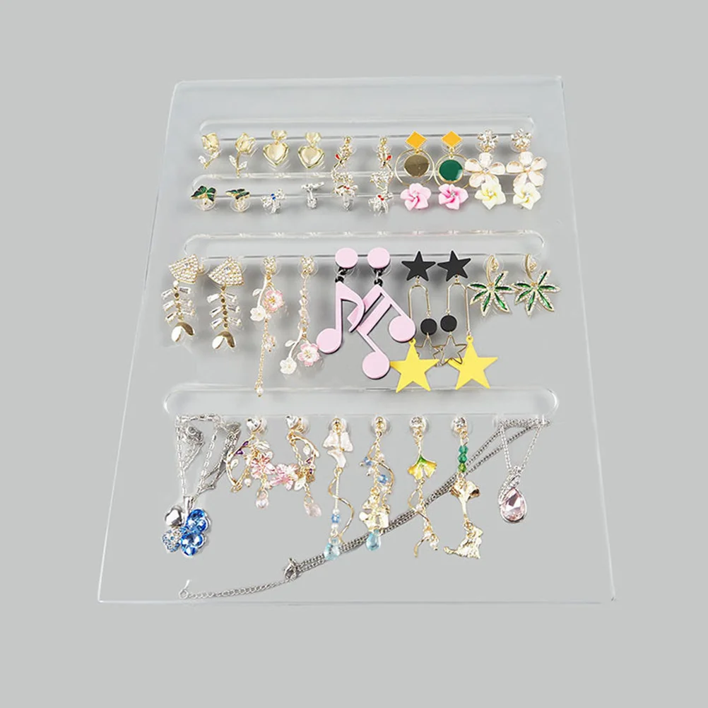

1Set Crystal Epoxy Resin DIY Jewelry Storage Rack Mold Silicone Flexible High Transparency Earring Bracelet Shelf Craft Supplies