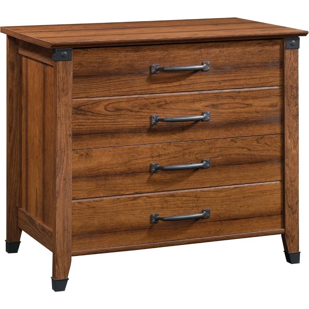 

Carson Forge 2 Drawer Lateral File Cabinet, Rustic Vintage Style Filing Drawers, in Washington Cherry