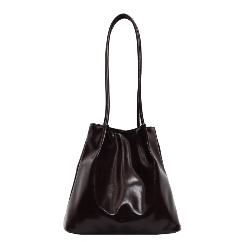 

Женская модная сумка через плечо из искусственной кожи, модная сумка-тоут большой емкости, однотонная простая сумка-тоут, мягкая дорожная сумка