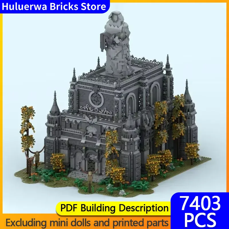 Medieval Castle Model MOC Building Bricks Ancient Hero's Tomb Modular Technology Gifts Holiday Assemble Children Toys Suit