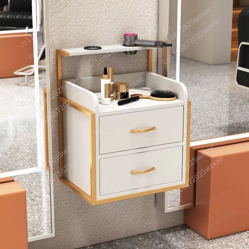 Multifunctional Salon Trolleys Wall-mounted Barber Shop Cabinet Hair Salon Special Perm Dyeing Tool Storage Rack Furniture