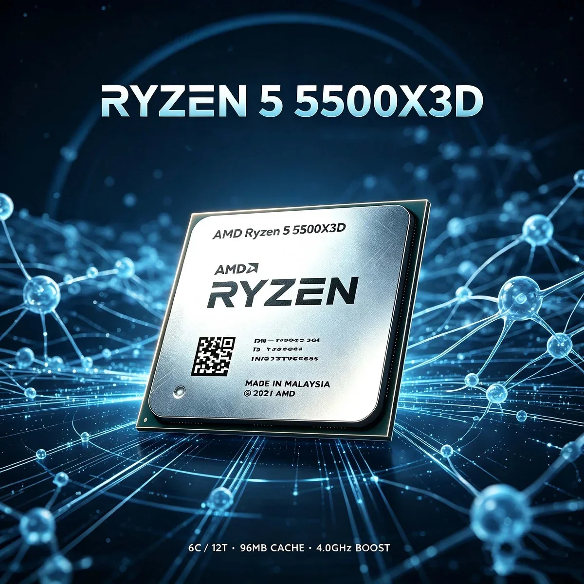 Processeur de jeu AMD Ryzen 7 7800X3D R7 7800X3D, CPU 8 cœurs 16 threads AM5 DDR5 4,2 GHz 120 W