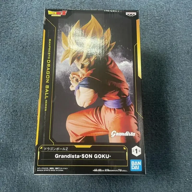 Original Bandai Banpresto Dragon Ball Action GROS Grandista Son Goku Super Saiya Kamehameha PVC อะนิเมะรุ่นของเล่น 22 ซม.