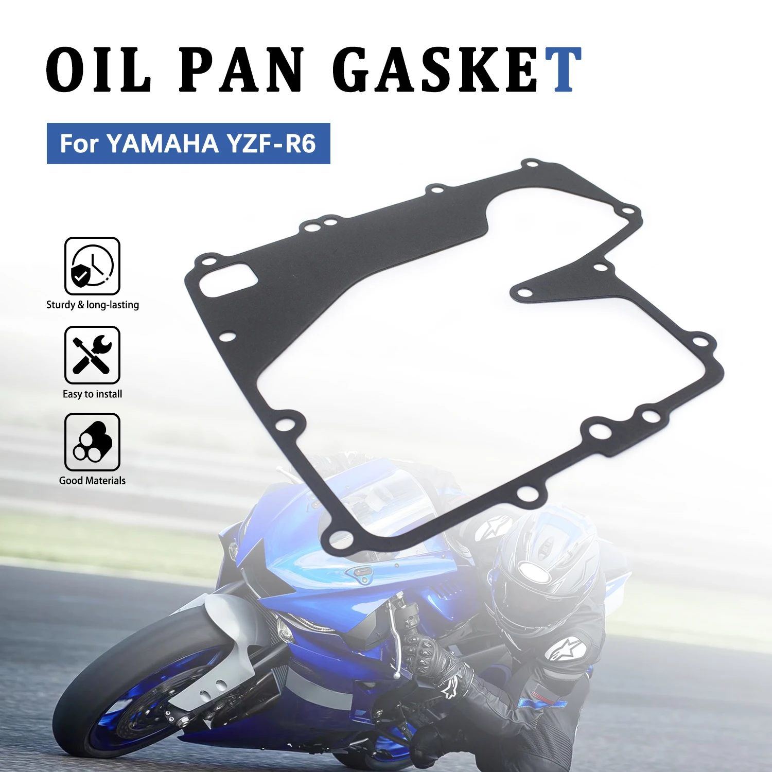 For Yamaha YZF-R6 YZFR6 YZF R6 2006 - 2020 2018 2C0-13414-01-00 Motorcycle Engine Bottom Oil Sump Sealing Gasket Rebuild Part