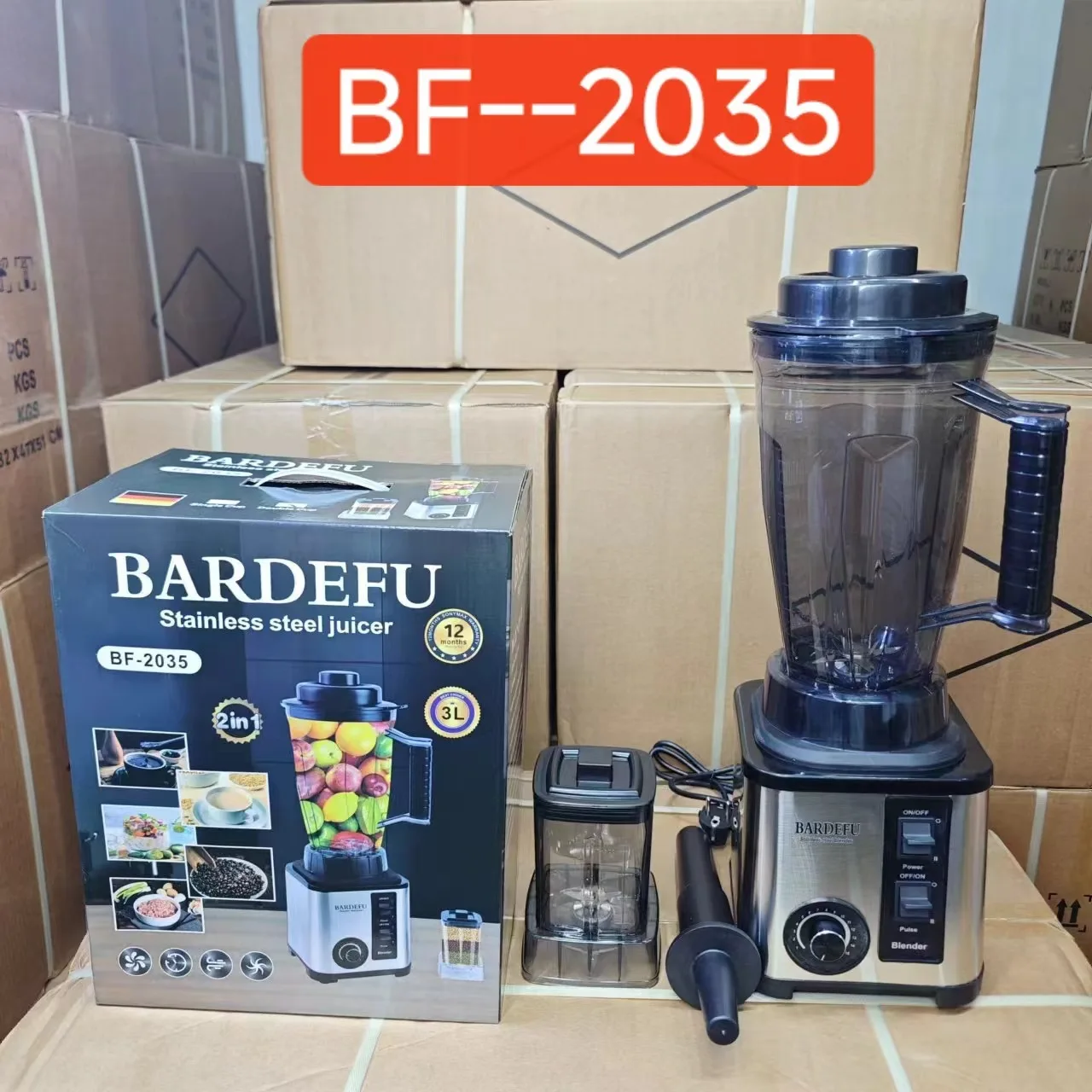 Table Blender Mixer Juicer Smoothie Maker 3L Container Food Processor 2 Cups BlenderMixer for Ice Nut Fruit Multi funtion