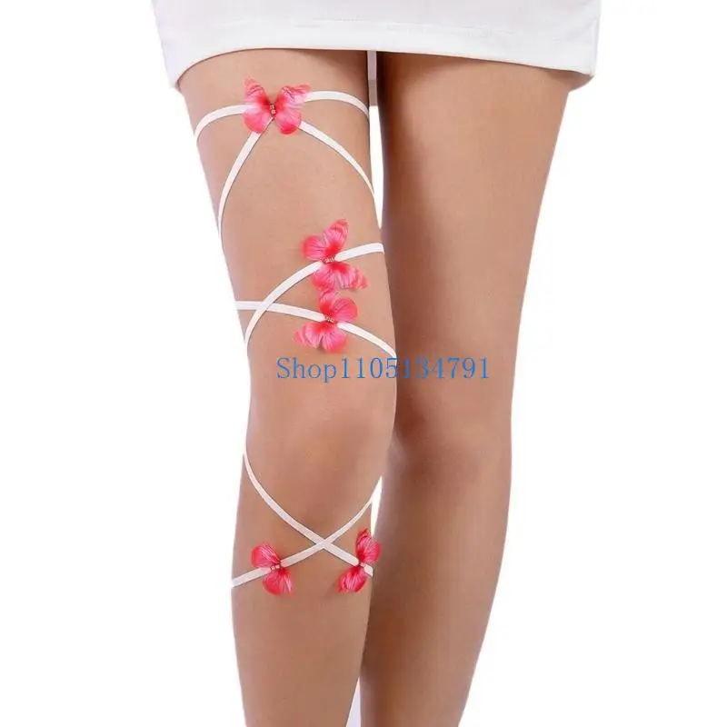 

98km Sexy Thigh Chain Butterfly Multilayer Strap Chain Jewelry Body Chain