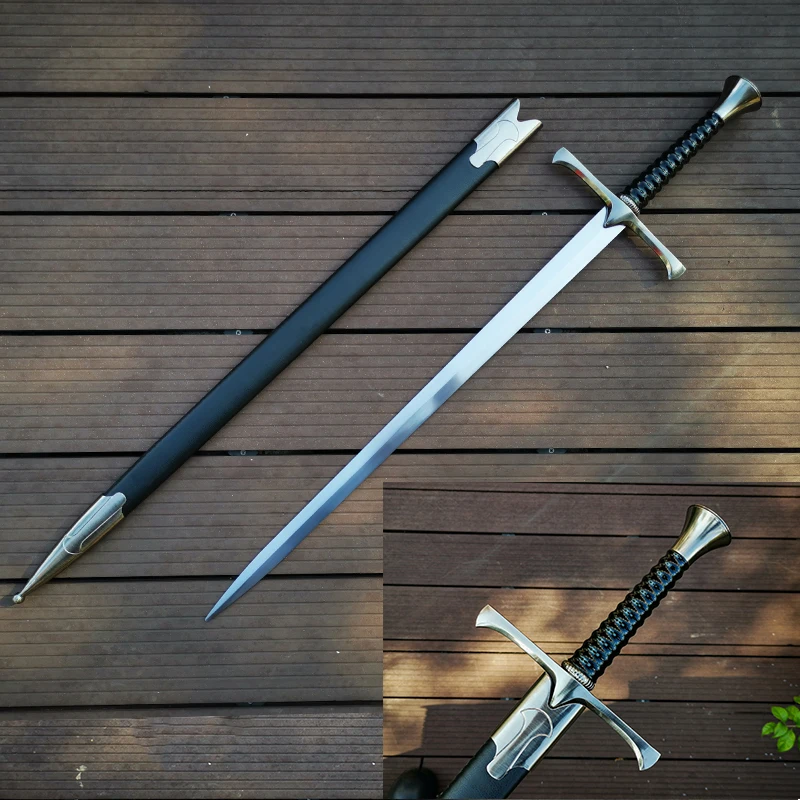 Crusader (Cross) Medieval Knight Arming Sword, With Scabbard-CUSTOM ENGRAVED, Stainless Steel