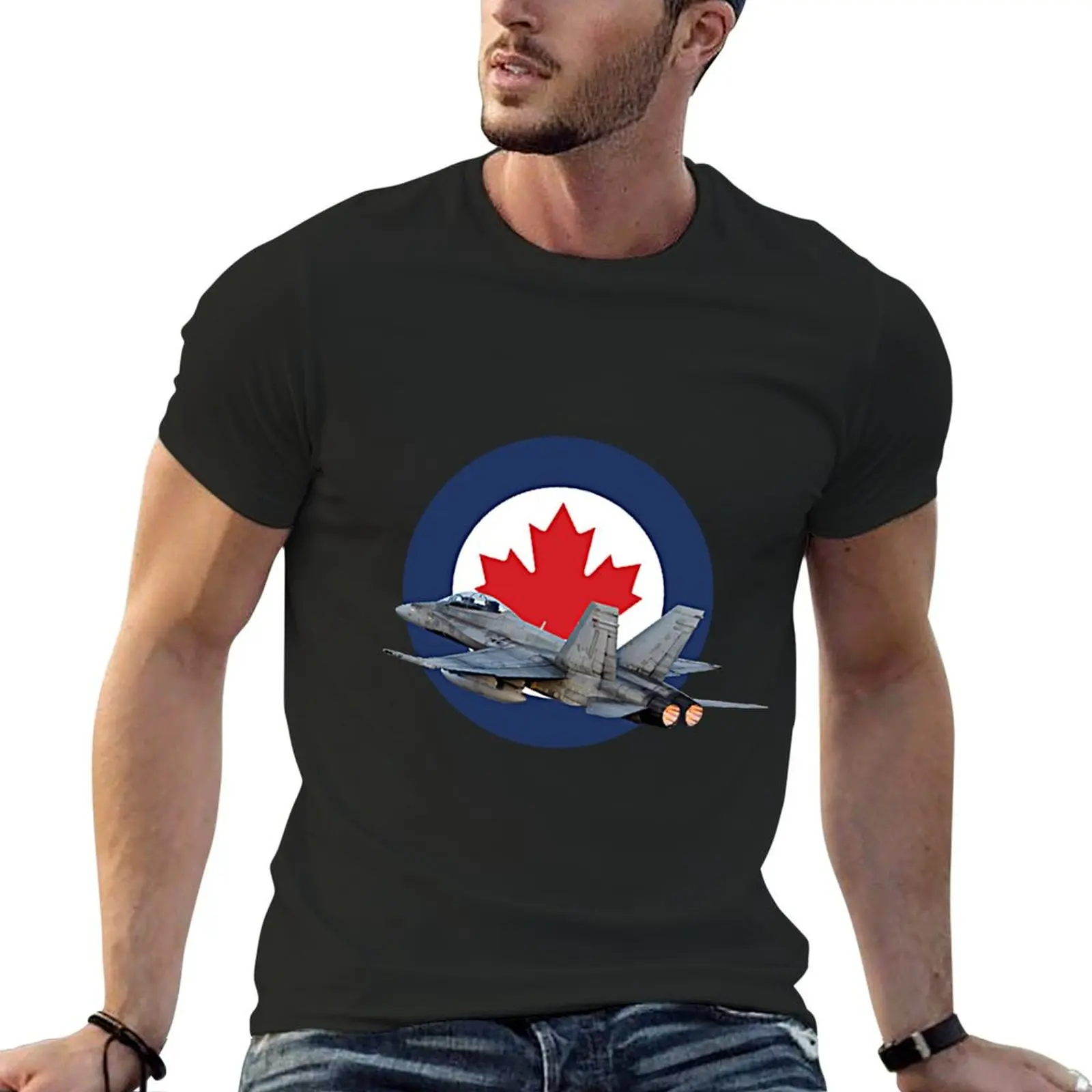 Canadian Airforce Canada RCAF Cf-18 Hornet Roundel T-Shirt for a boy graphic shirts black t-shirts for men